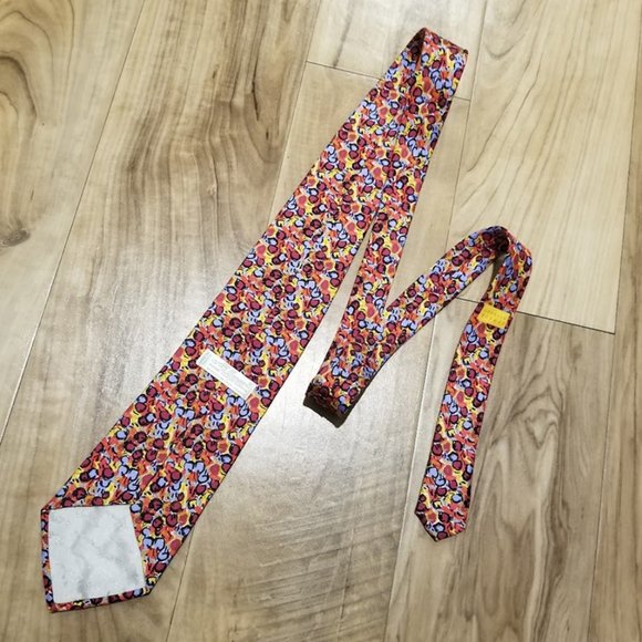 Andre Claude Canova/Georges Duboeuf Multicolor Silk Tie Made In France 59x3.75” - Picture 7 of 9